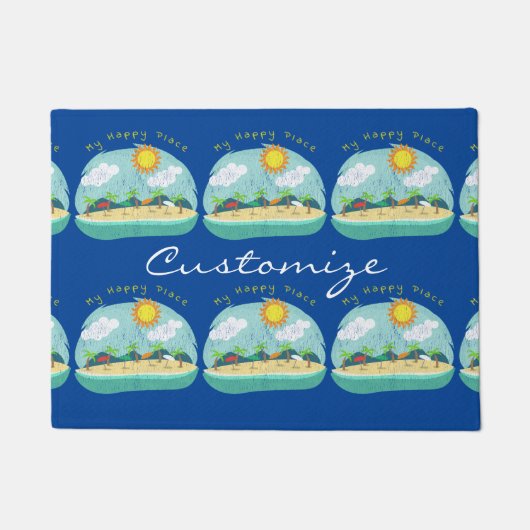 ビーチの幸せな場所Thunder_Cove ドアマット (正面)