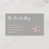 「ビーチの店」の沿岸名刺 名刺 (裏面)