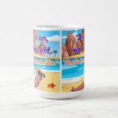 ビーチの引用 コーヒーマグカップ (中央)