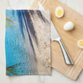 ビーチの影 キッチンタオル (四つ折り)
