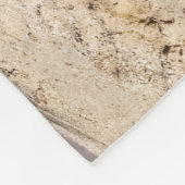 ビーチの影 フリースブランケット (角)