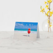 ビーチの応援 カード (黄色い花)