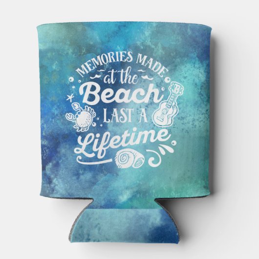 ビーチの思い出は一生続く 缶クーラー (裏面)