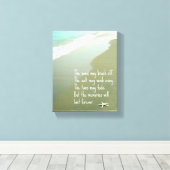 ビーチの思い出は永遠に引用文 キャンバスプリント (インサイチュ (ウッドフロア))