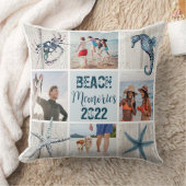 ビーチの思い出 – 4カスタム枚の写真 クッション (ブランケット)