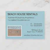 ビーチの愛 名刺 (裏面)