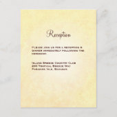 ビーチの披露宴カードの結婚指輪 エンクロージャーカード (裏面)