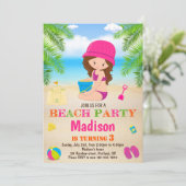 ビーチの招待サマービーチの誕生日の招待 招待状 (スタンド正面)