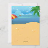 ビーチの招待状の子供の演劇 招待状 (裏面)