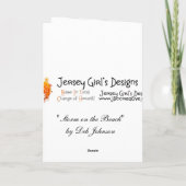 ビーチの挨拶状の嵐 カード (裏面)