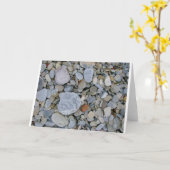 ビーチの挨拶状の石 カード (黄色い花)