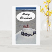 ***ビーチの挨拶*** カード (黄色い花)