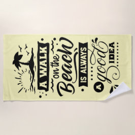 ビーチの散歩はいつも良いアイディア ビーチタオル