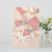 ビーチの文房具のクリスマス 便箋 (スタンド正面)