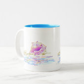 ビーチの日のコーヒー・マグ ツートーンマグカップ (正面左)