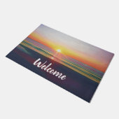 ビーチの日の出のカスタマイズ ドアマット (アングル)