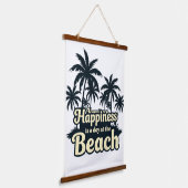 ビーチの日は幸せ Wall Hanging 吊り下げ型タペストリー (傾斜あり)