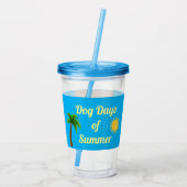 ビーチの日没のタンブラーのチワワ アクリルタンブラー (裏面)