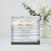 ビーチの日没のブライダルシャワー招待状 招待状 (スタンド正面)