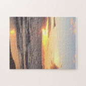 ビーチの日没のマウイ熱帯ハワイのパズル ジグソーパズル (横)