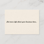 ビーチの日没の名刺 名刺 (裏面)