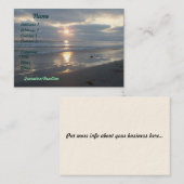 ビーチの日没の名刺 名刺 (正面/裏面)