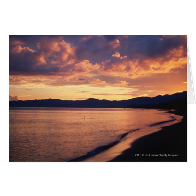 ビーチの日没 (正面横)