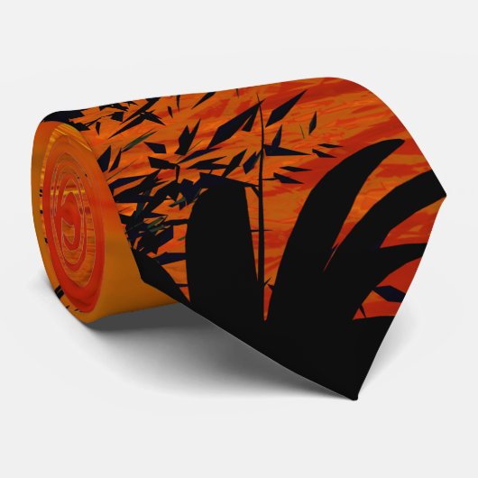ビーチの日没 ネクタイ (ロール)