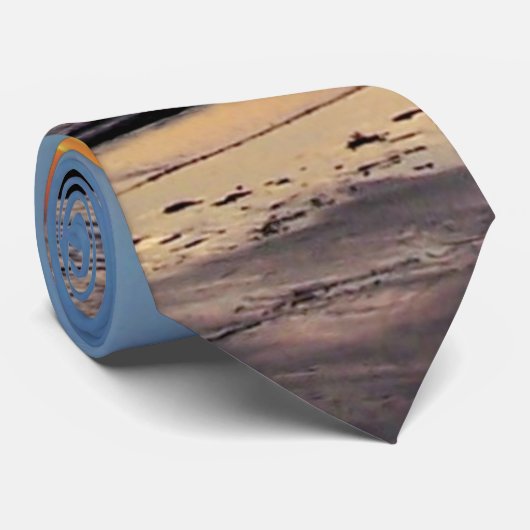 ビーチの日没 ネクタイ (ロール)