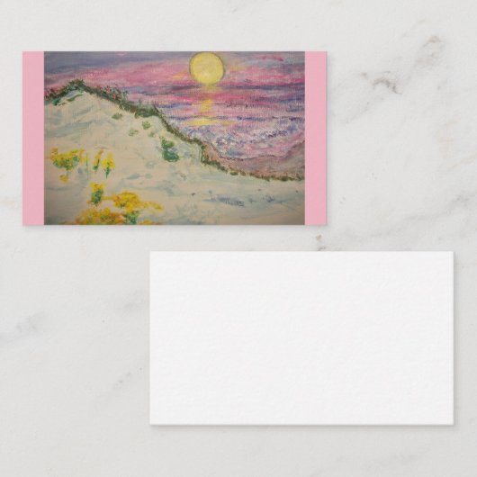 ビーチの日没 名刺 (正面/裏面)