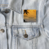 ビーチの日没 缶バッジ (インサイチュ)