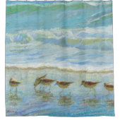 ビーチの日 シャワーカーテン (正面)