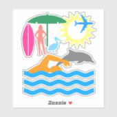 ビーチの日 シール (シート)
