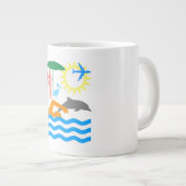 ビーチの日 ジャンボコーヒーマグカップ (正面右)