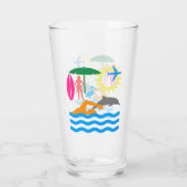ビーチの日 タンブラーグラス (裏面)