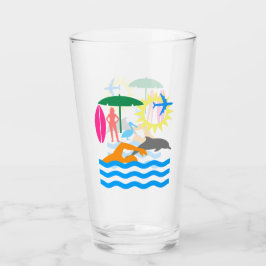 ビーチの日 タンブラーグラス