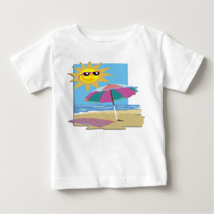 ビーチの日 ベビーTシャツ