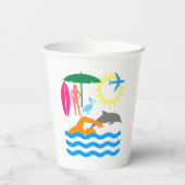 ビーチの日 紙コップ (裏面)