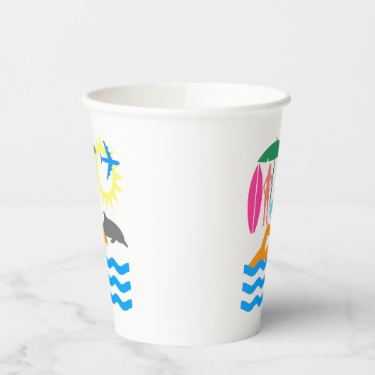 ビーチの日 紙コップ (左)