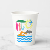 ビーチの日 紙コップ (正面)