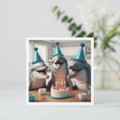 ビーチの日,誕生日パーティービーチ,ドルフィンデイ 招待状 (スタンド正面)