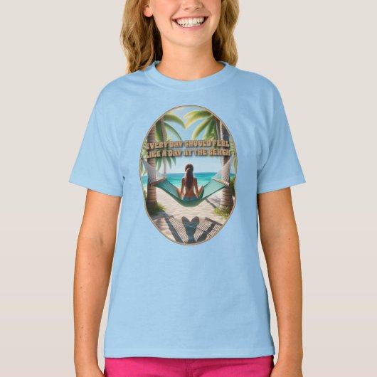 ビーチの日 Tシャツ (正面)