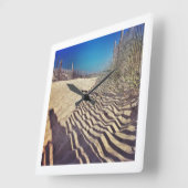 ビーチの時間 スクエア壁時計 (傾斜)