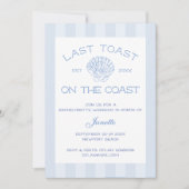 ビーチの最後のトーストの海岸のバチェロレッテ週末 招待状 (正面)