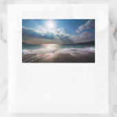 ビーチの最終日 長方形シール (バッグ)