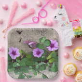 ビーチの朝顔の花のビーチ紫の花 ペーパープレート (パーティー)