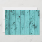 ビーチの木製のひもは写真の結婚式招待状をつけます 招待状 (裏面)