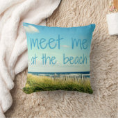 ビーチの枕で私に会って下さい クッション (ブランケット)