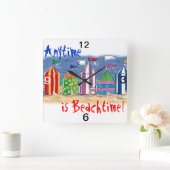 ビーチの柱時計 スクエア壁時計 (ホーム)