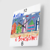 ビーチの柱時計 スクエア壁時計 (傾斜)